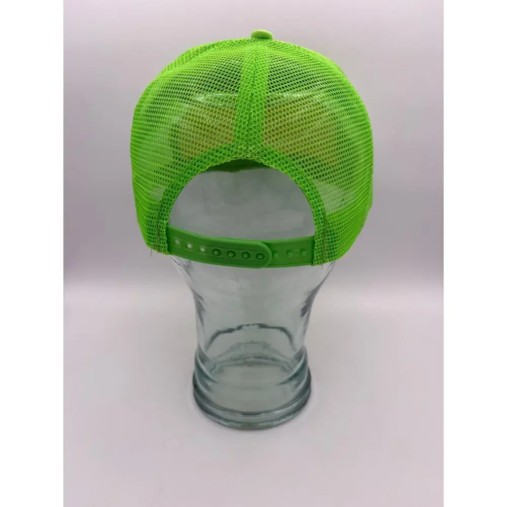 Taco Bell Retro Neon Green White Logo Snap Back Mesh Adjustable Trucker Hat OSFA